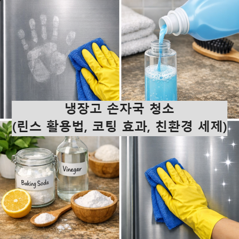 냉장고 손자국 청소 (린스 활용법, 코팅 효과, 친환경 세제)