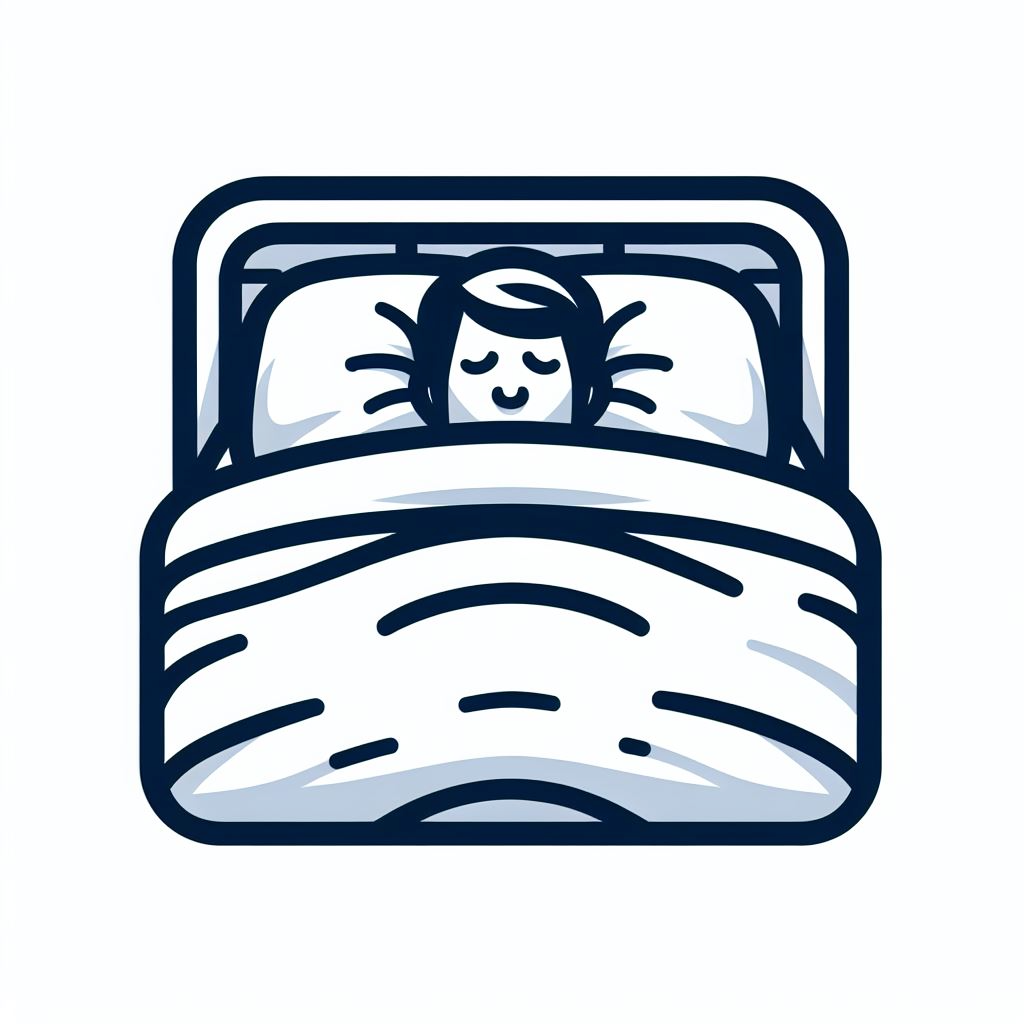 침대에서 잠자는 모습 로고 2