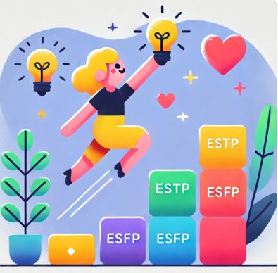 ESTP, ESFP 유형의 자유롭고 즉흥적인 성향을 나타내는 이미지