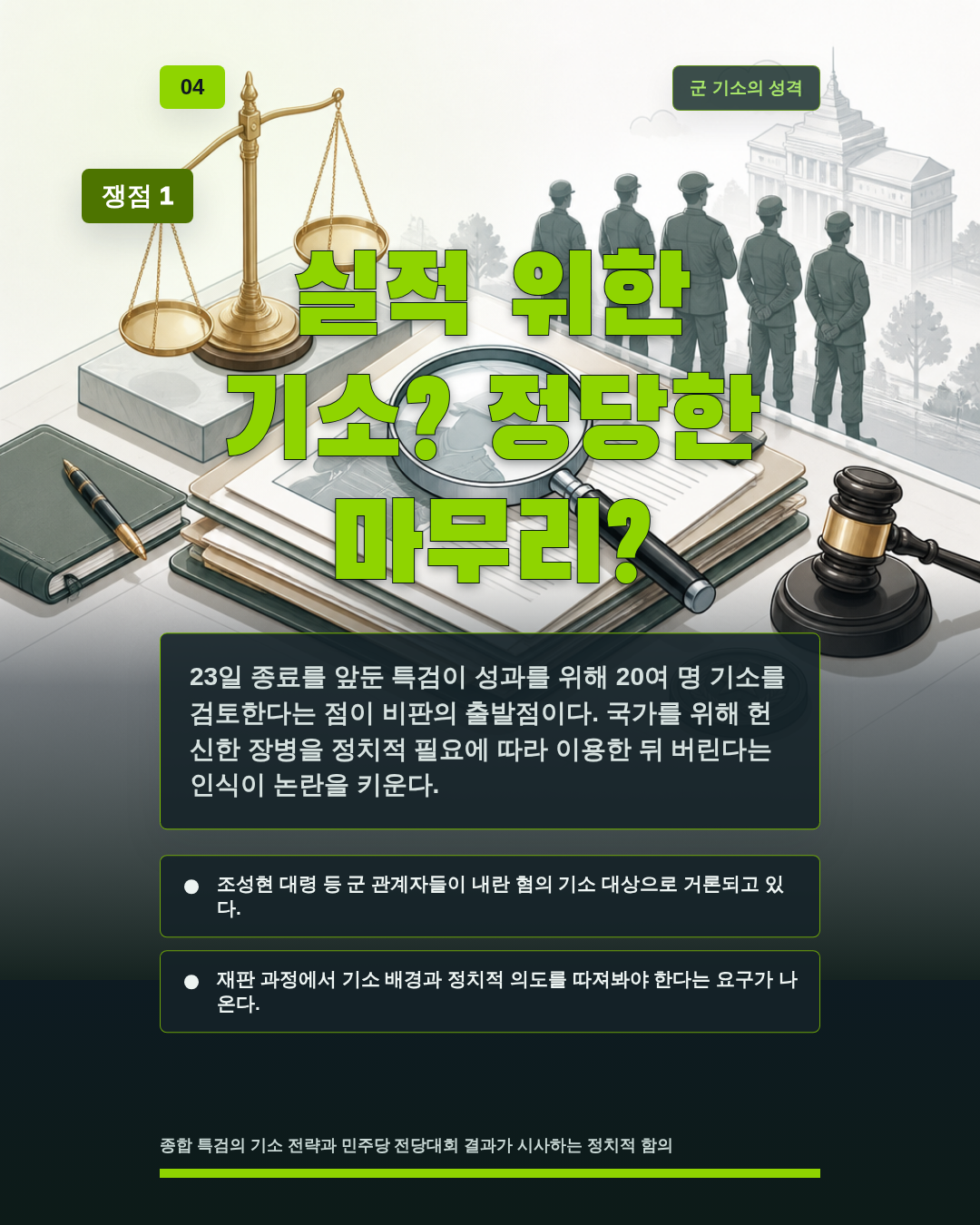 기소 논란과 당권 장악