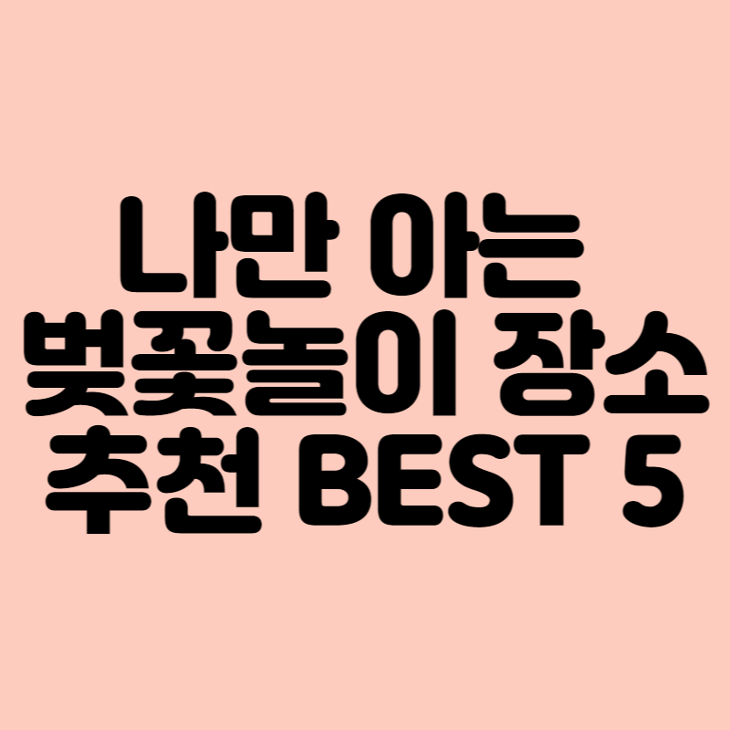 벚꽃놀이