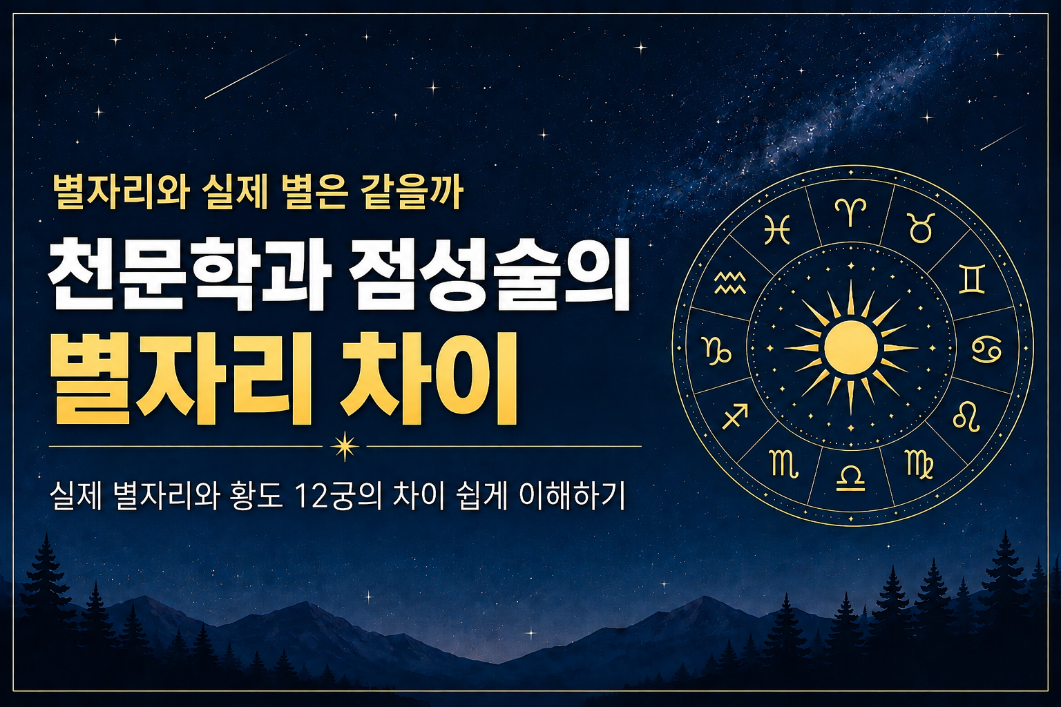 천문학의 실제 별자리와 점성술의 황도 12궁 차이