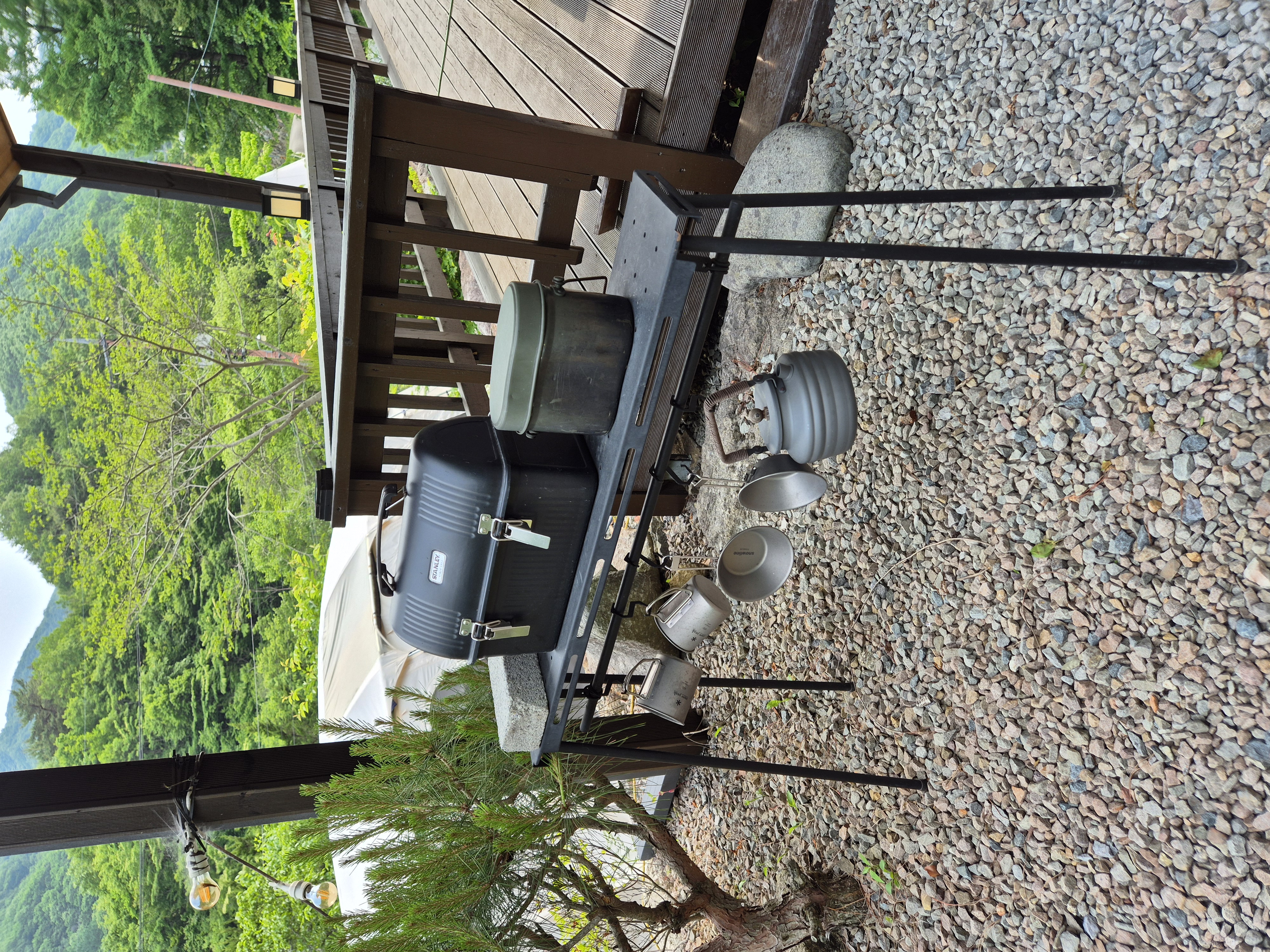 식사텐트 캠핑 오브제