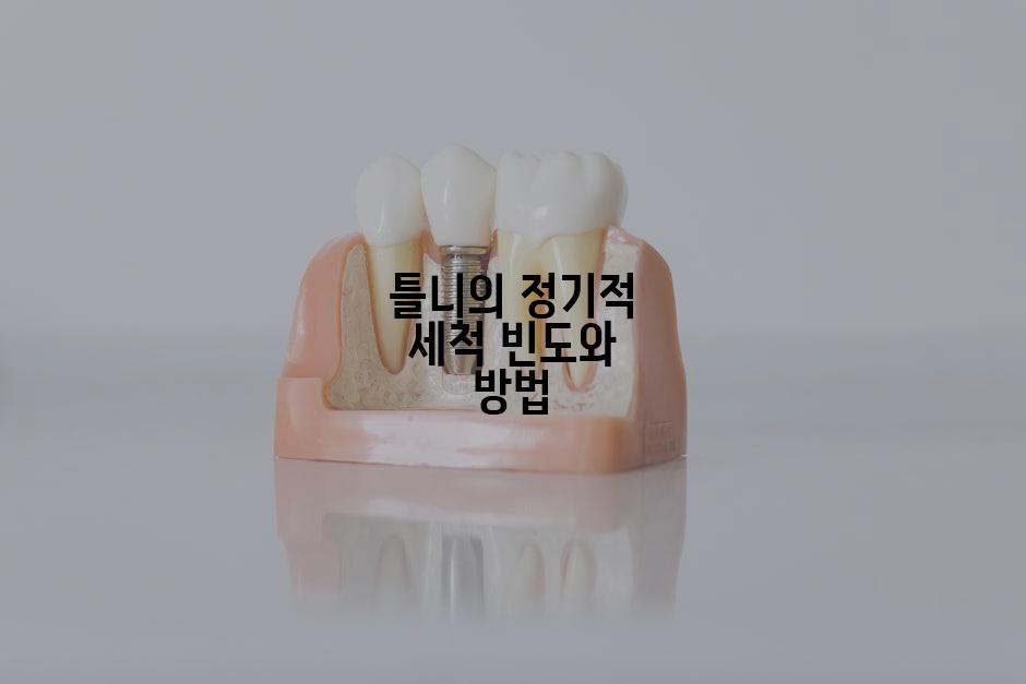 틀니의 정기적 세척 빈도와 방법