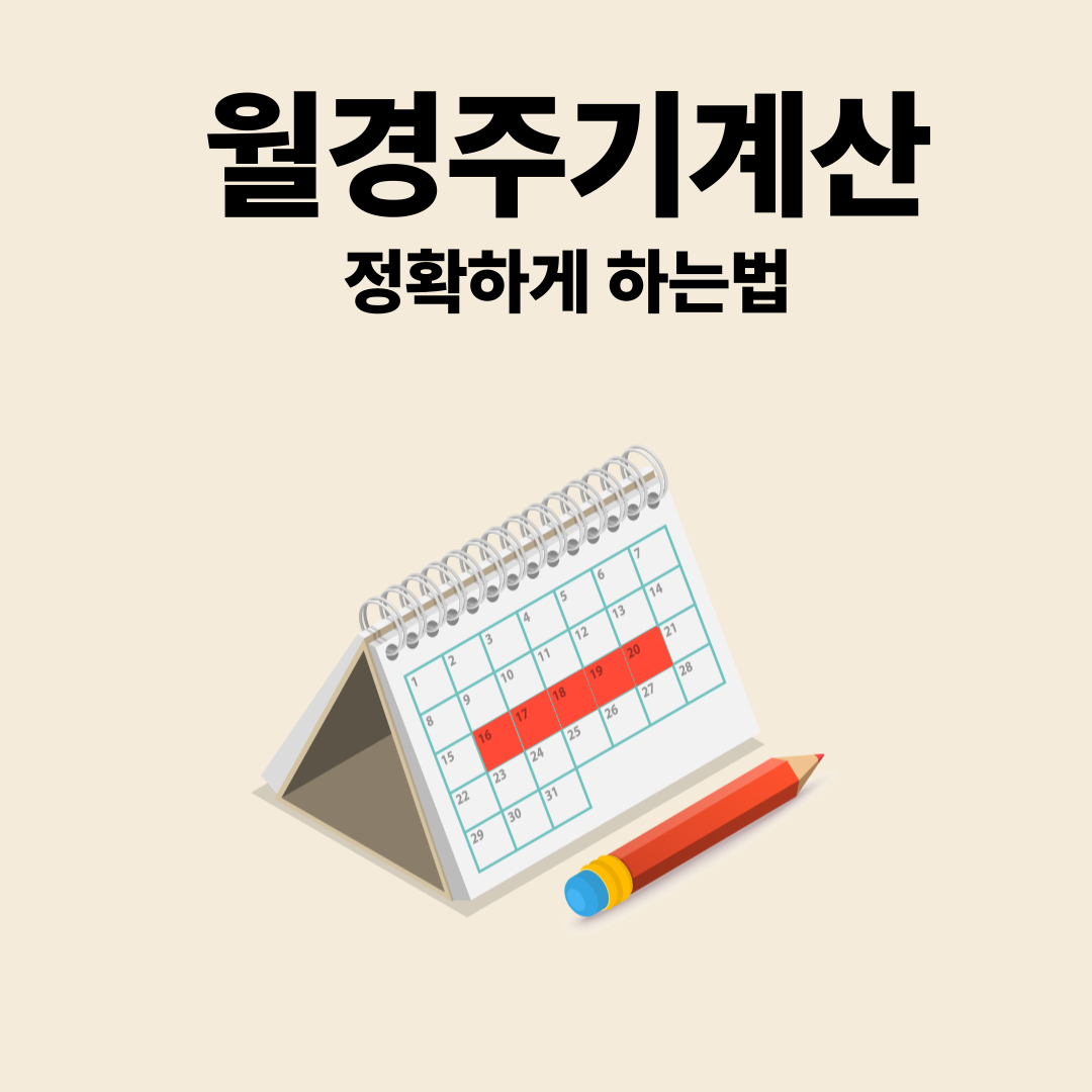 월경주기계산 정확하게 하는법