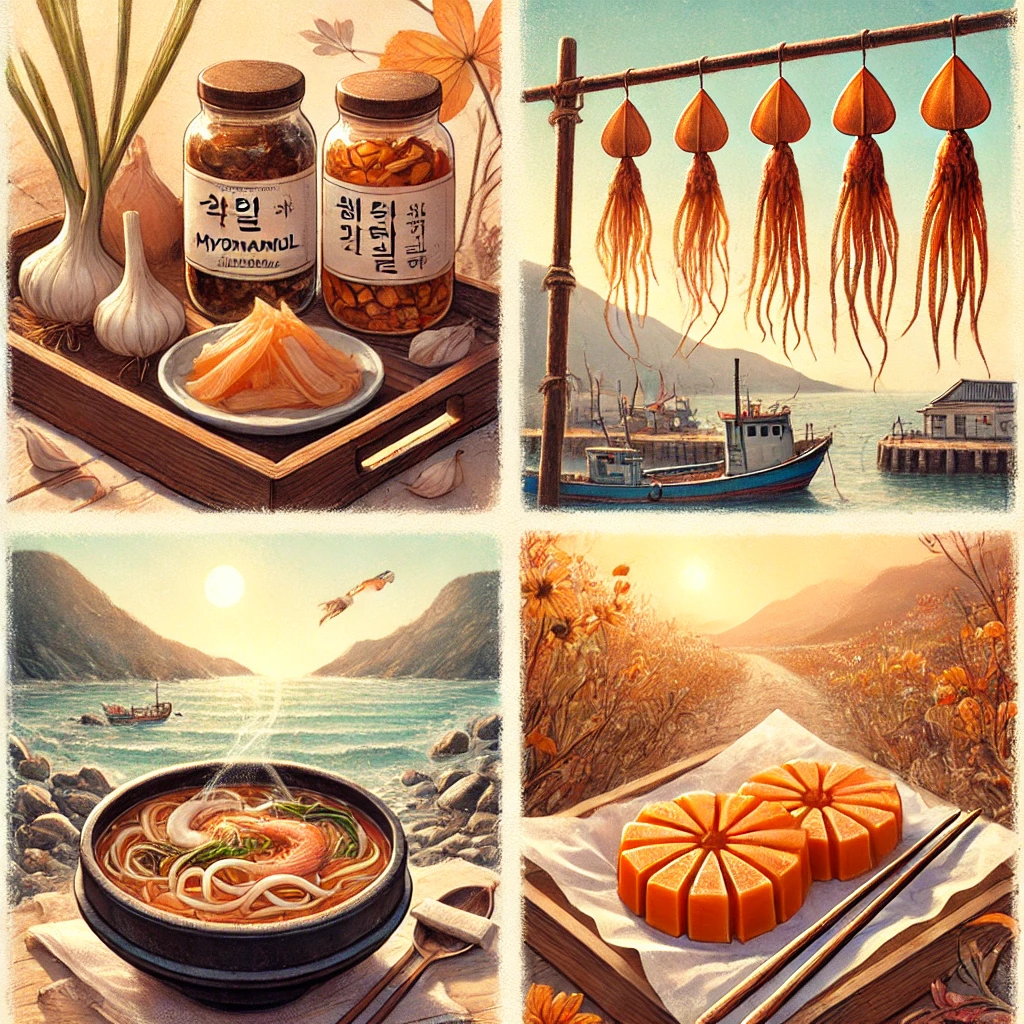 울릉도 특산물 음식 따개비칼국수 관련 사진