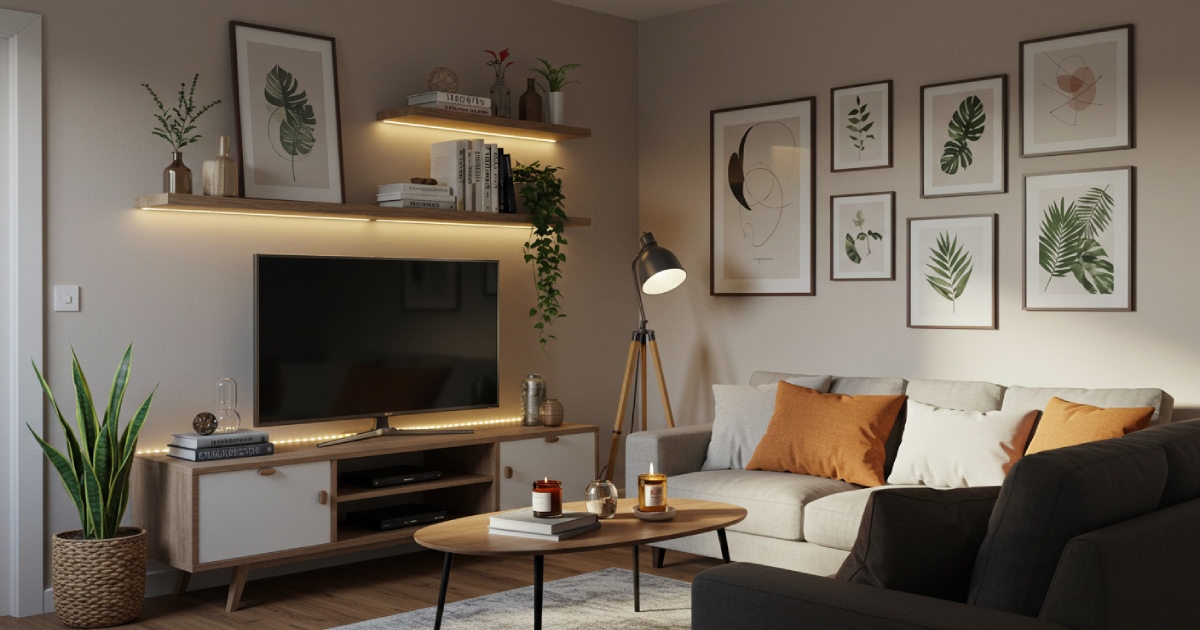 가성비 인테리어 소품으로 꾸민 아늑한 모던 거실