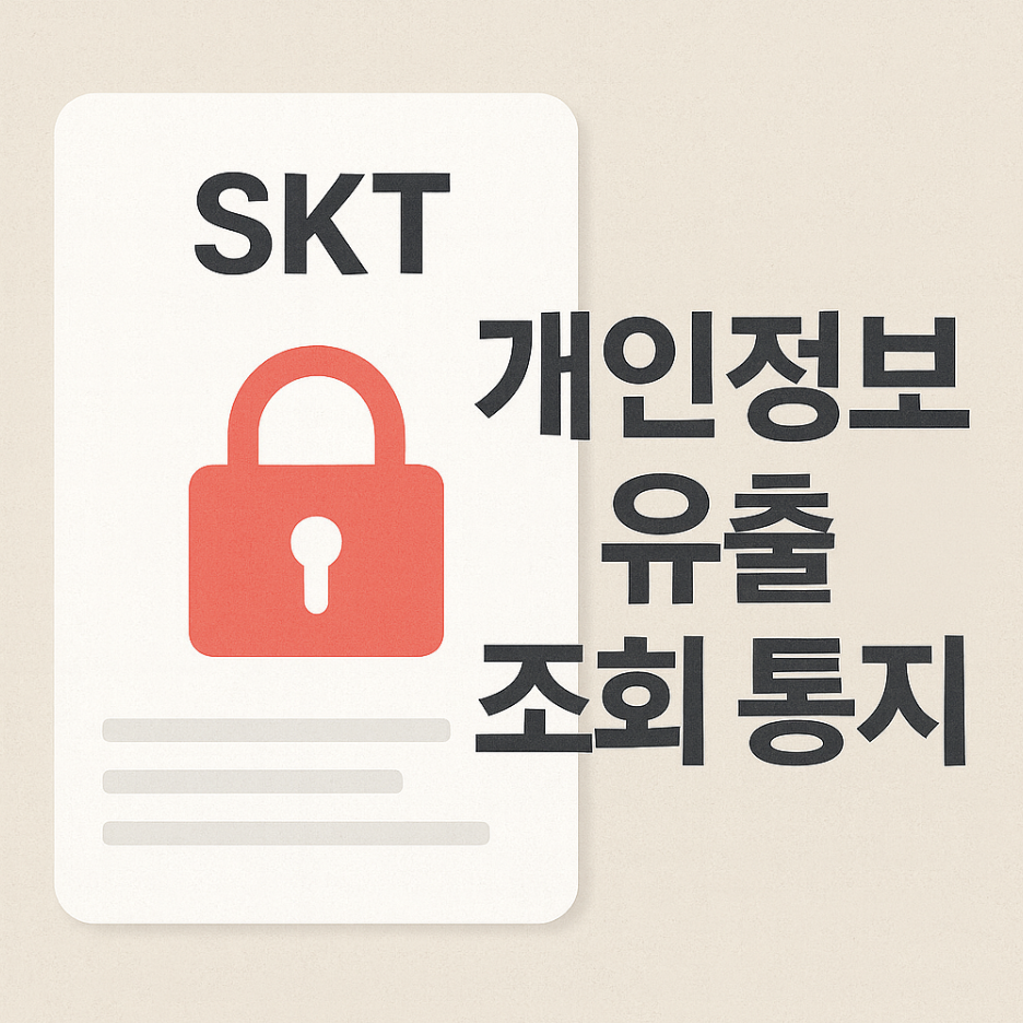 SKT개인정보 유출 조회 통지