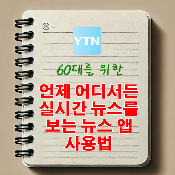 60대를 위한 언제 어디서든 실시간 뉴스를 보는 뉴스 앱 YTN 사용법