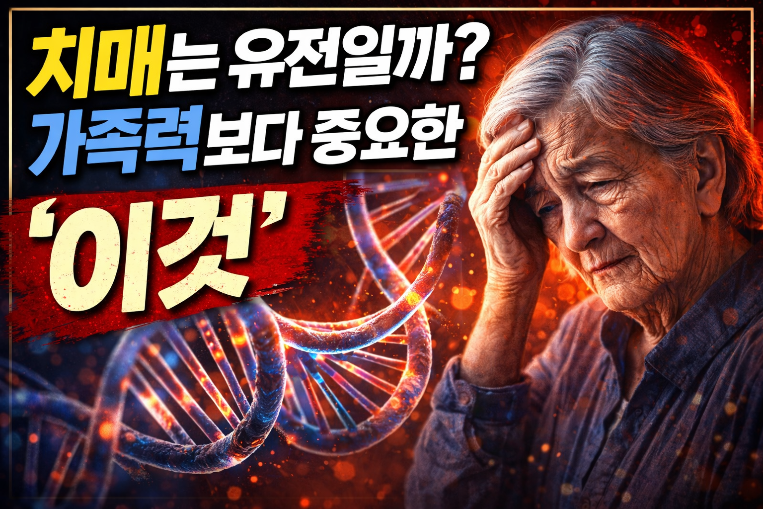 치매는 유전일까? 가족력보다 중요한 것은