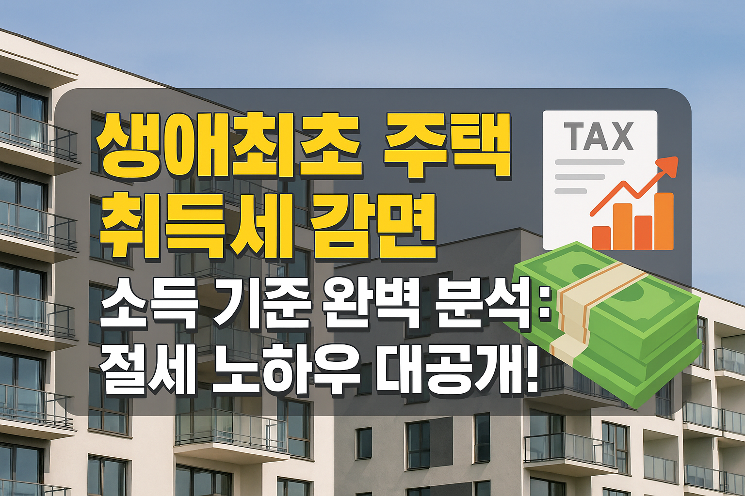 생애최초 주택 취득세 감면 소득 기준 완벽 분석: 절세 노하우 대공개!