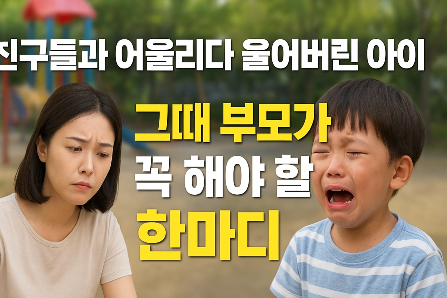 “친구들과 어울리다 울어버린 아이 친구와의 갈등” 부모가 꼭 해야 할 한마디