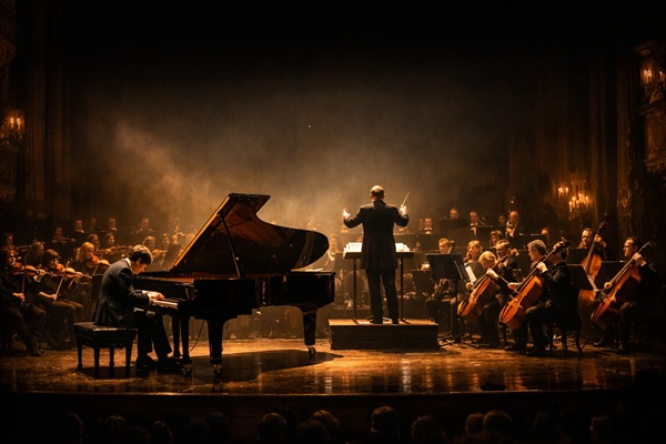 피아노 협주곡 연주 장면