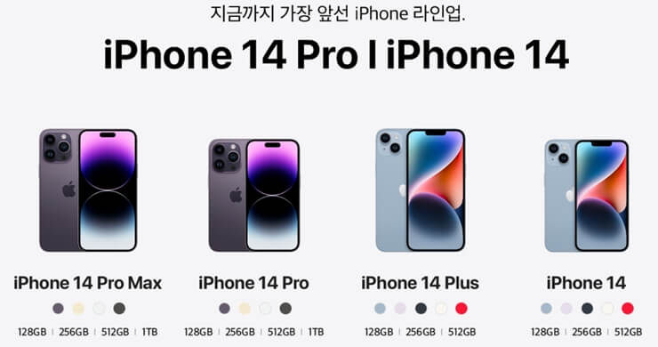 SKT 아이폰 14 사전예약 모델 기종
