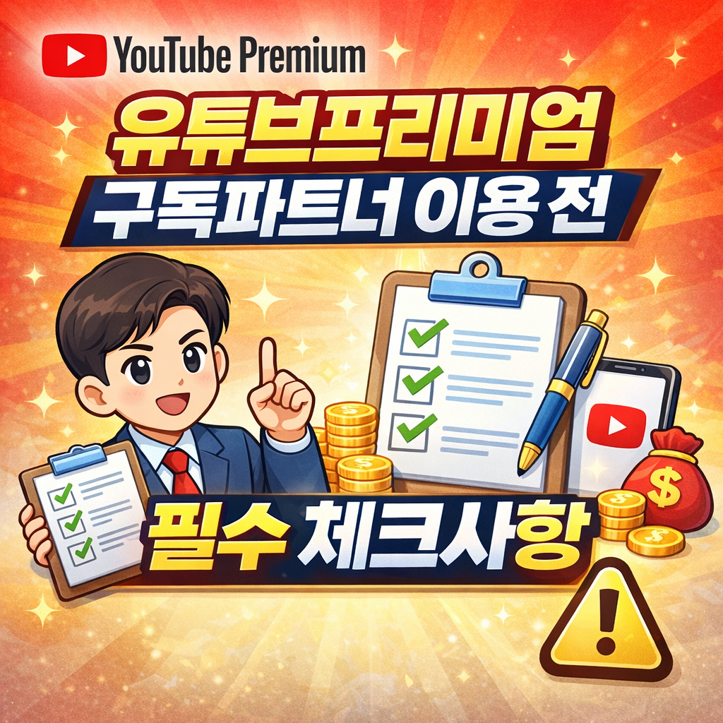 유튜브프리미엄 파트너 혜택 확인하기
