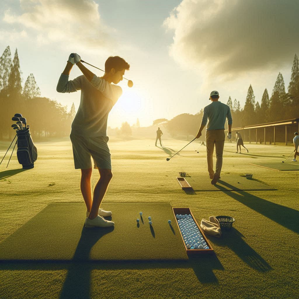 실외골프연습장 배경