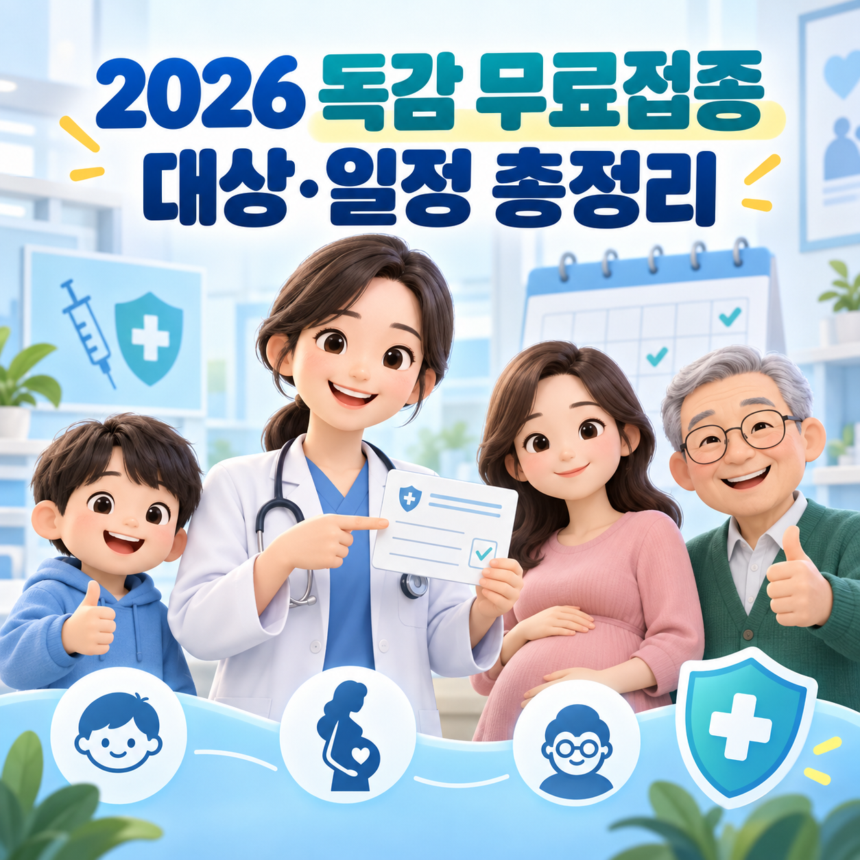 2026 독감 예방접종 무료 대상 확대 - 나이별 접종 시작일&middot;준비물 총정리