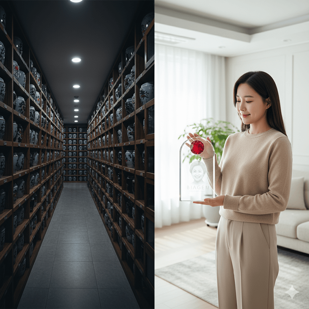 비아젬과 납골당의 비교