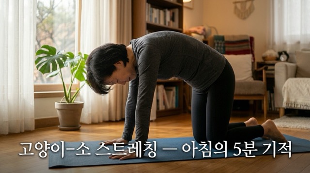 허리 협착증 고양이 소 스트레칭