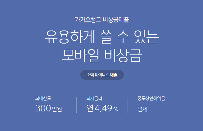 카카오뱅크 비상금대출 신용등급