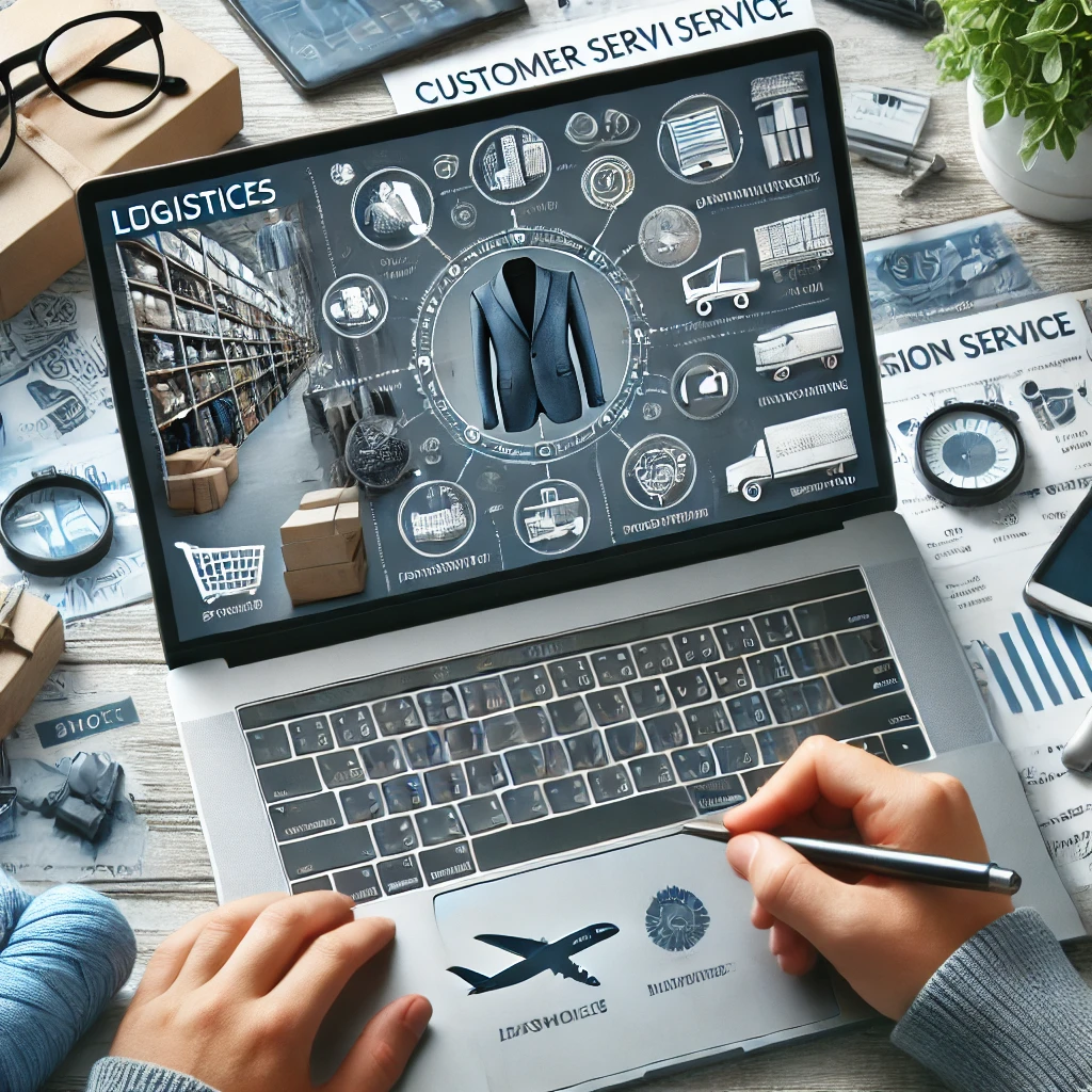 물류센터와 고객 응대를 위한 노트북 화면