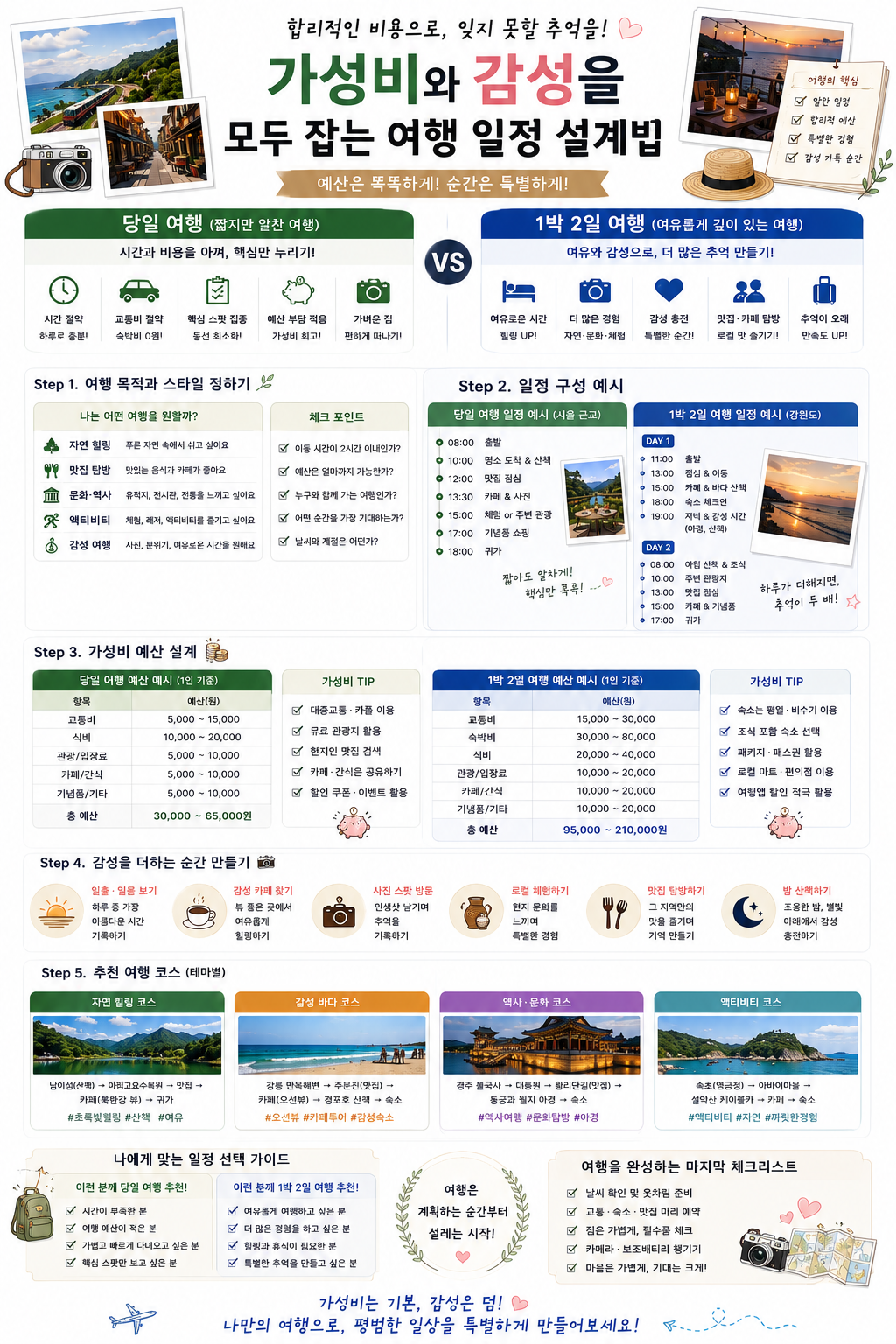 가성비와 감성을 모두 잡는 여행 일정 설계법 관련 사진