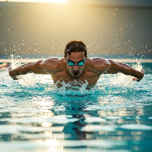 접영 하는 남성