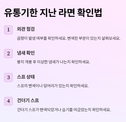 유통기한 지난 라면 먹어도 될까? 안전성부터 활용법까지