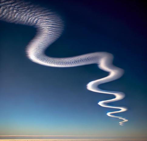 뱀 모양의 지진운