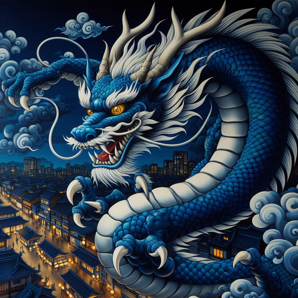 청룡해를 상징하는 그림