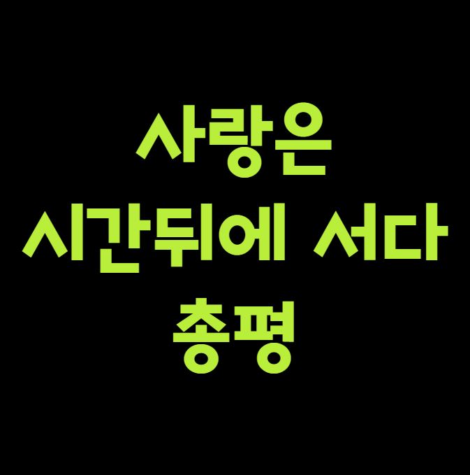 사랑은 시간 뒤에 서다 총평