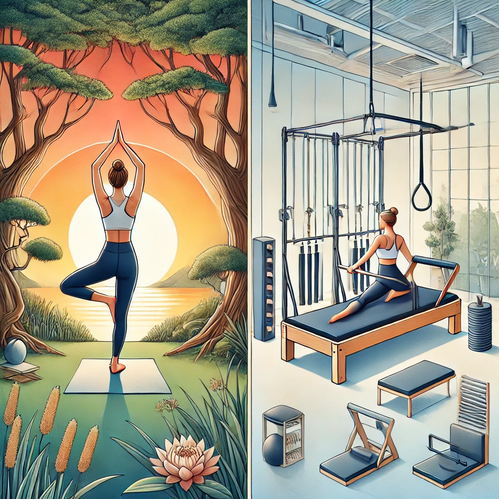 요가와 필라테스 장면