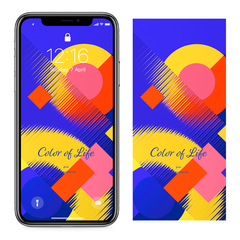 08 빨강 파랑 노랑 그래픽 C - Color of Life 컬러배경화면