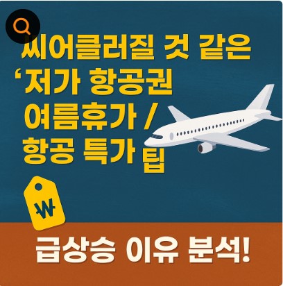 씨어클러질 것 같은 &lsquo;저가 항공권 여름휴가 / 항공 특가 팁&rsquo;&hellip; 급상승 이유 분석!