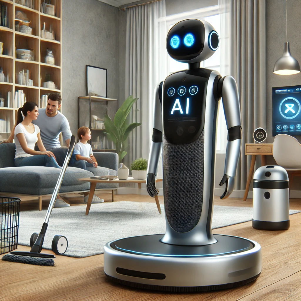 생성형 AI와 로봇을 나타내는 그림