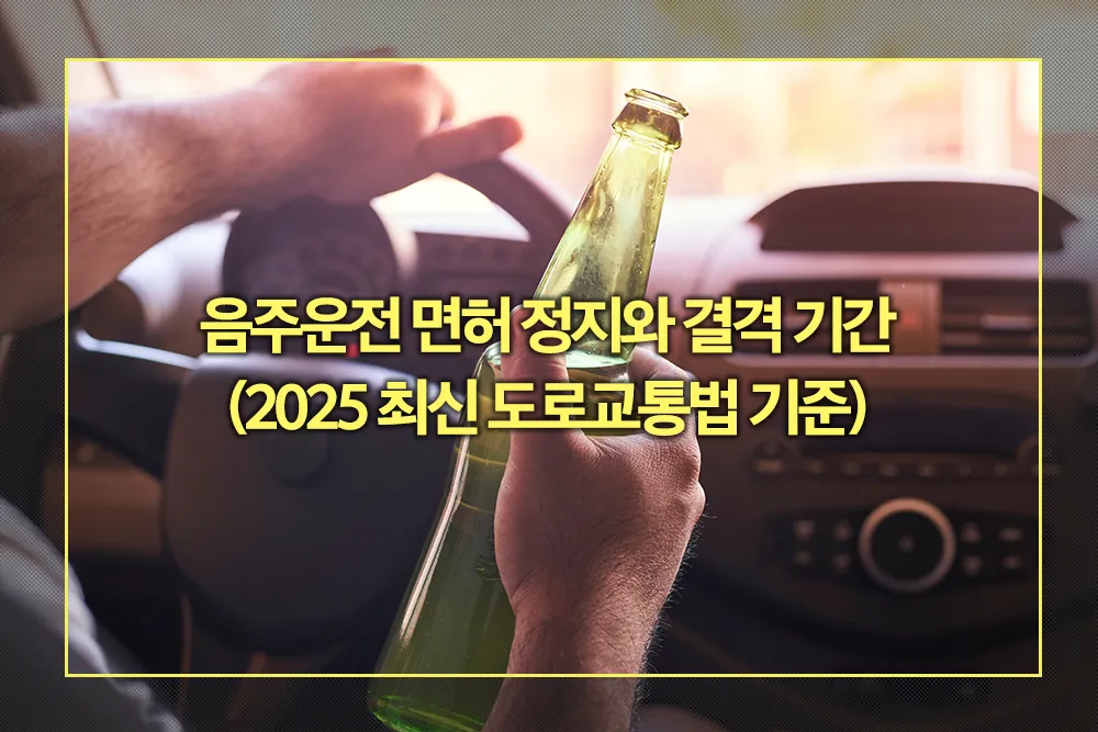 음주운전 면허 정지와 결격 기간