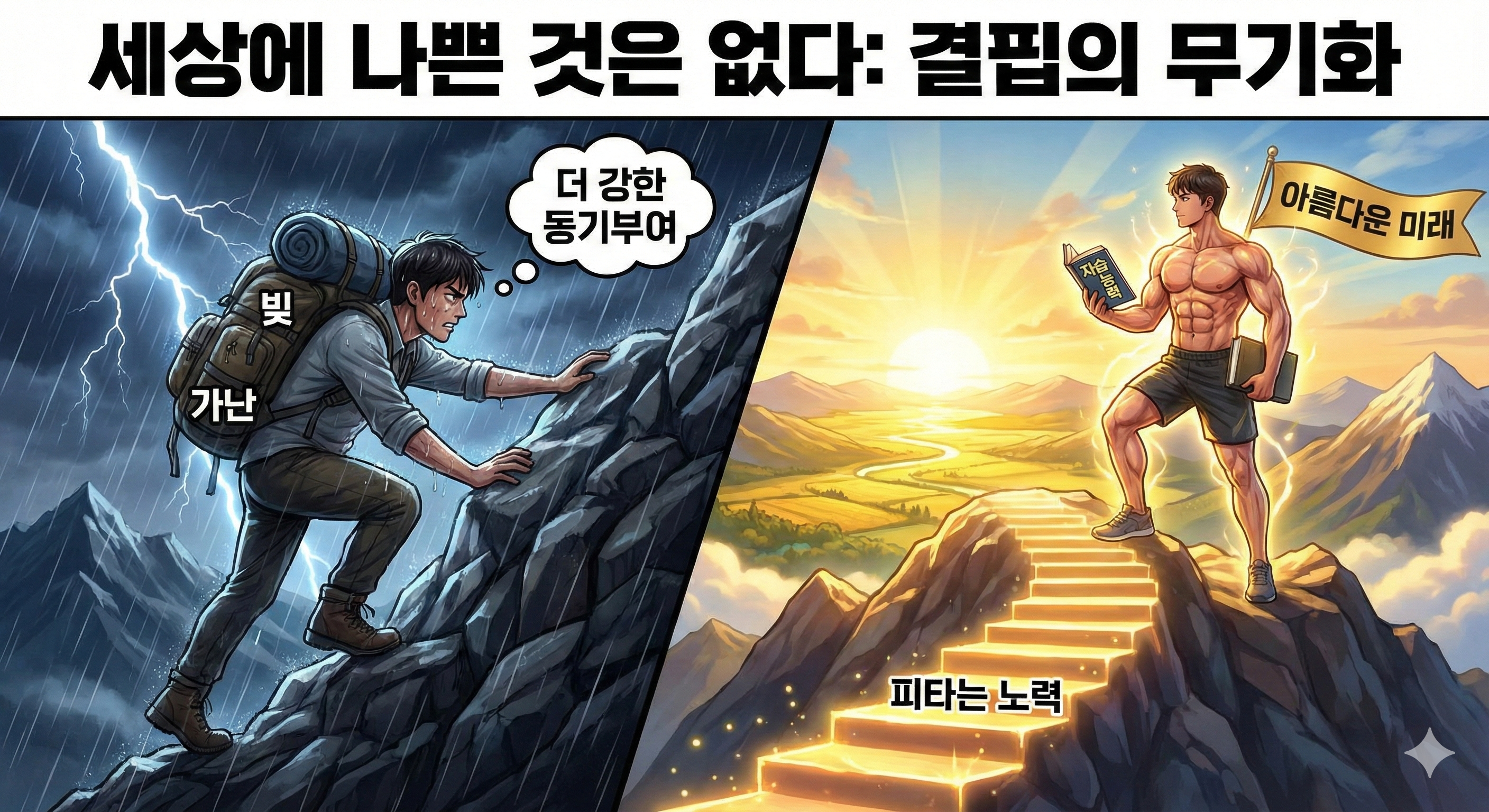 나쁜 일은 없다
빚도, 가난도, 약한 몸도 결국 나를 단련하는 도구다