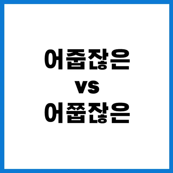 어줍잖은 어쭙잖은