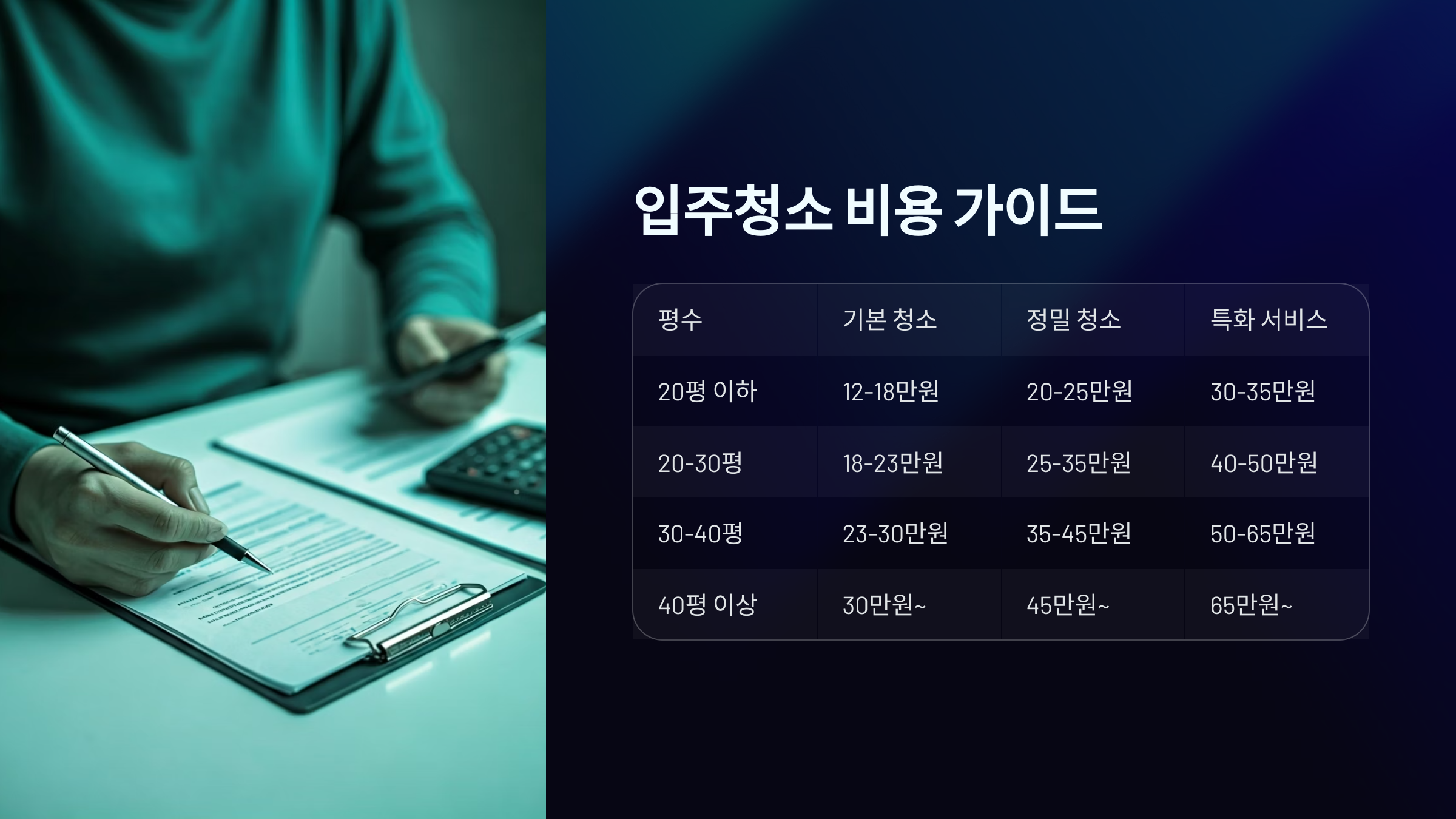 제천 입주청소 비용 가이드