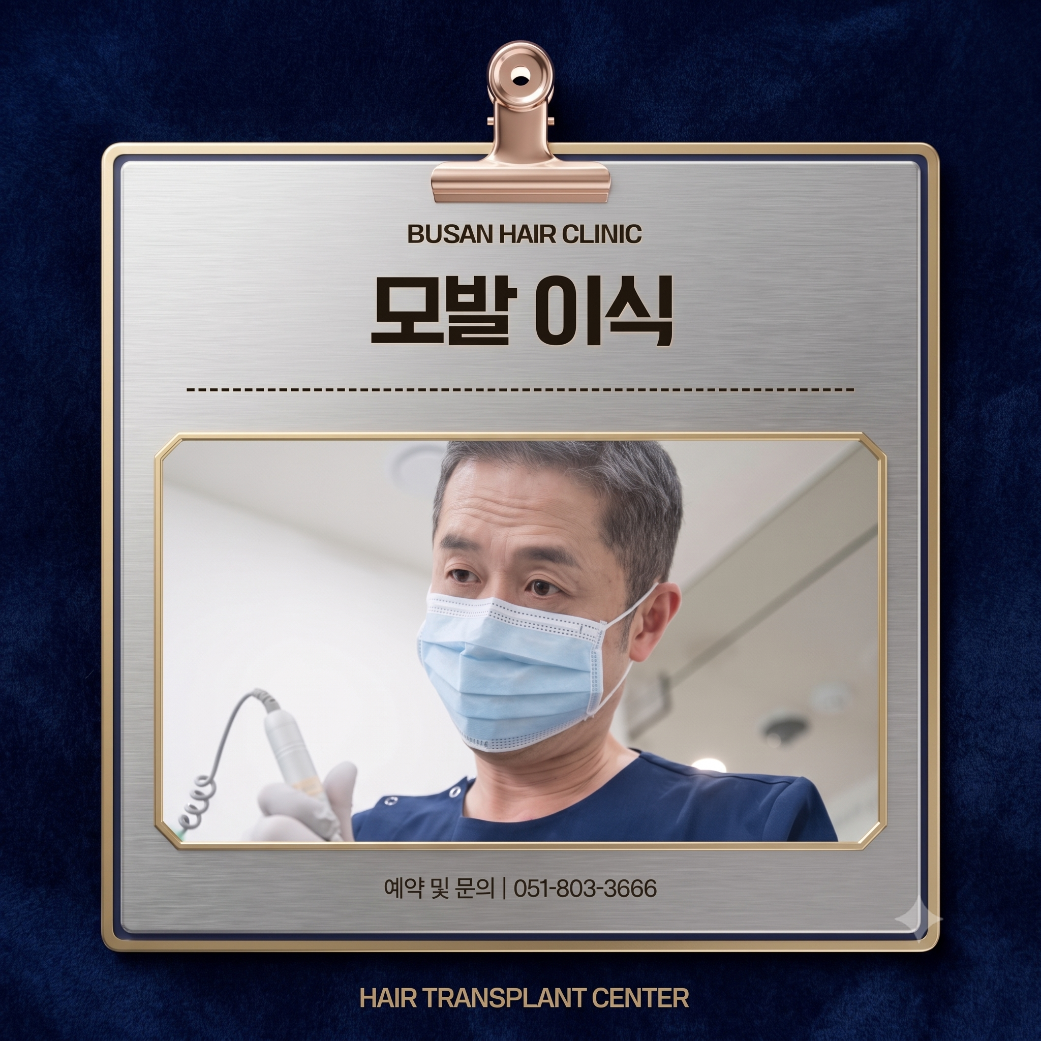 서면 비절개모발이식 병원의 수술 모습을 AI로 편집