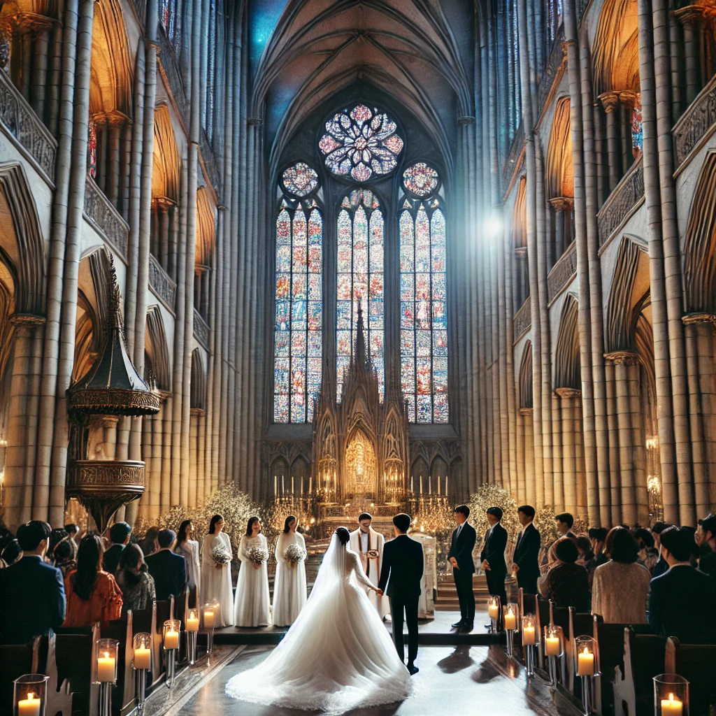 명동성당에서 결혼식 사진