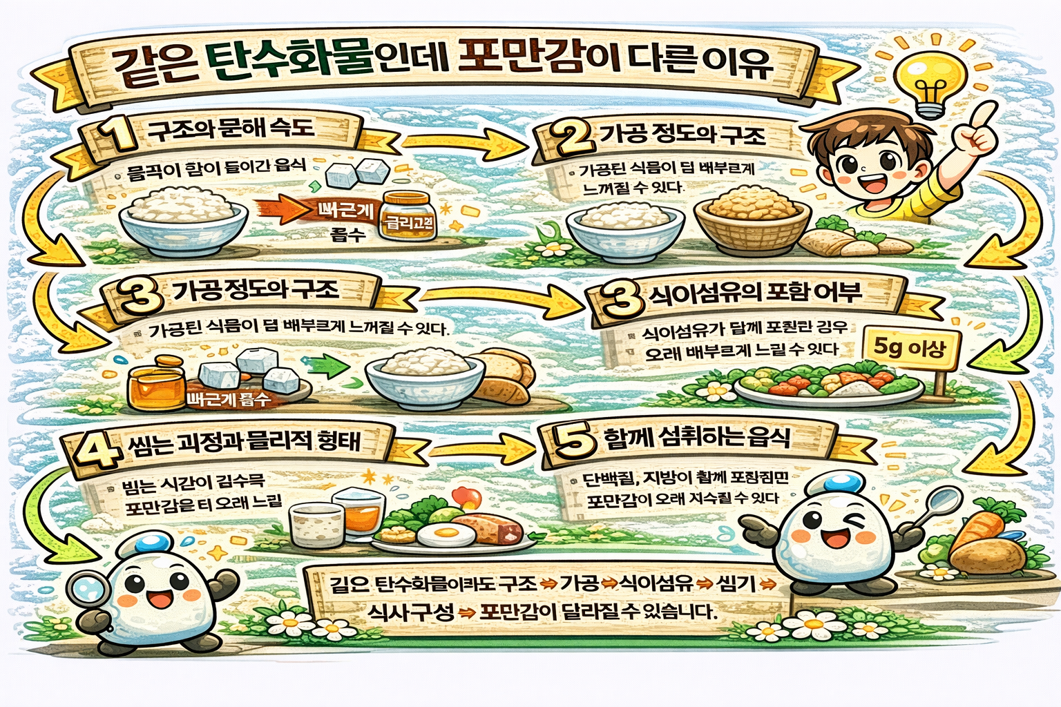 같은 탄수화물인데 포만감이 다른 이유