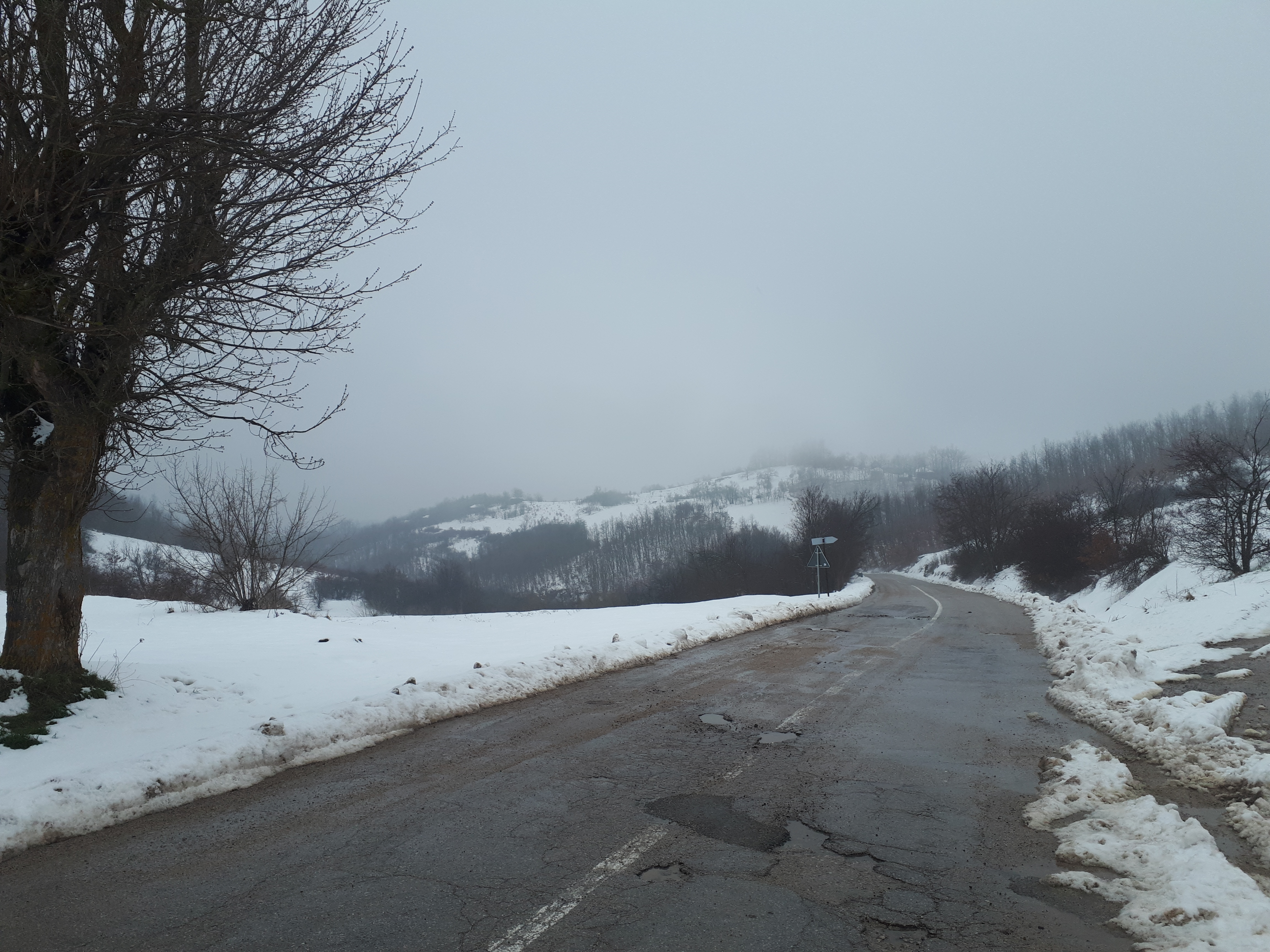 세르비아 피로트 설산과 도로