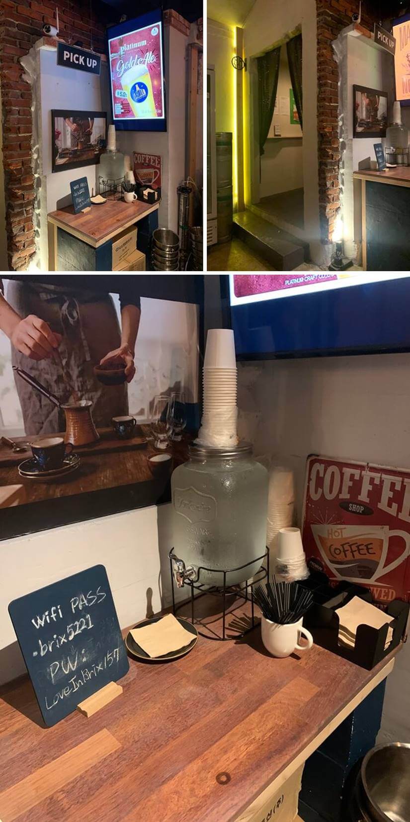 티슈, 와이파이 비밀번호 안내판