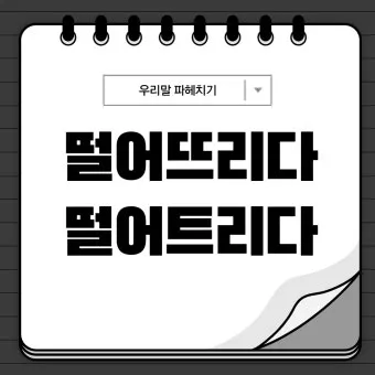 떨어뜨리다 떨어트리다 맞춤법 혼동 끝 예문으로 완벽 이해하기_14