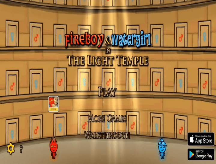 물과-불 -2인용-게임하기-라이트템플-메인-화면