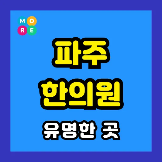 파주 한의원 잘하고 유명한 근처 한방병원 List 4곳 추천 도수치료, 추나요법