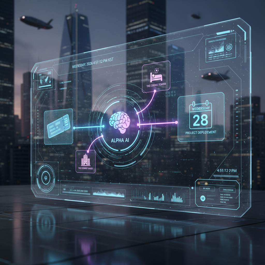 자율적으로 업무를 수행하는 에이전틱 AI 워크플로우 대시보드 시각화 이미지