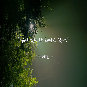 " 삶이 있는 한 희망은 있다." -키케로-, 명언