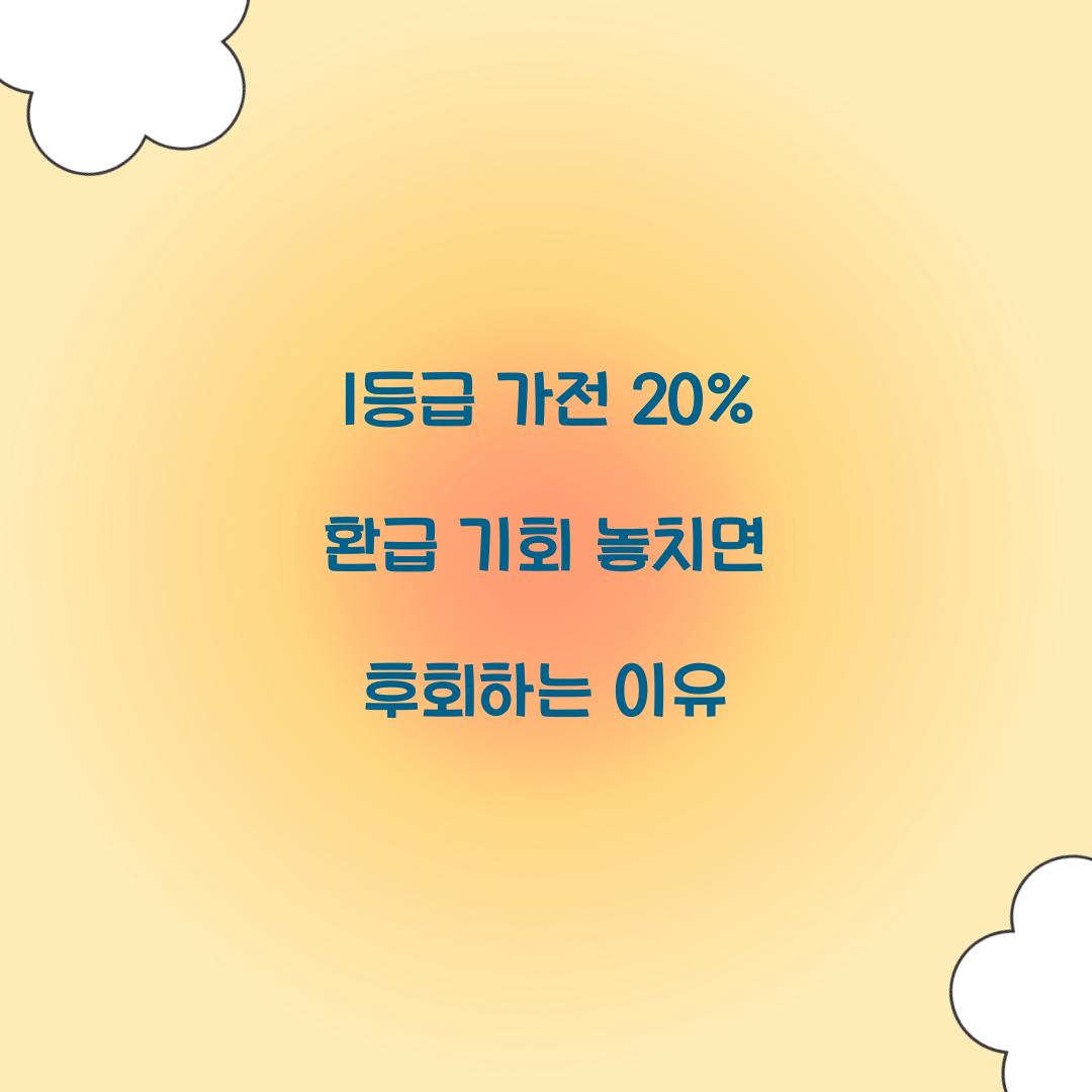 1등급 가전 20% 환급